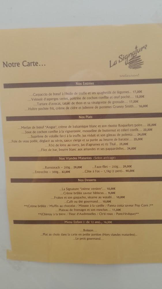 La Signature - Menu Image 3